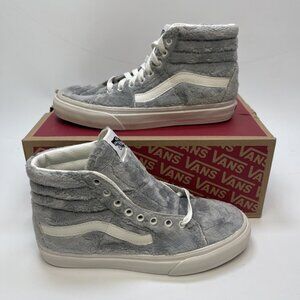 Vans SK8-Hi Sherpa Fleece Drizzle Gray Sneakers Shoes Wom 7  / Men 5.5 US Cozy
